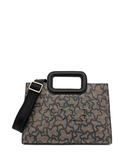 小熊印花顶置手柄手提包