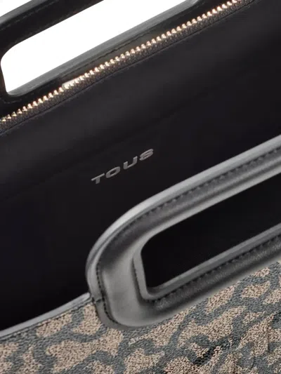 小熊印花顶置手柄手提包