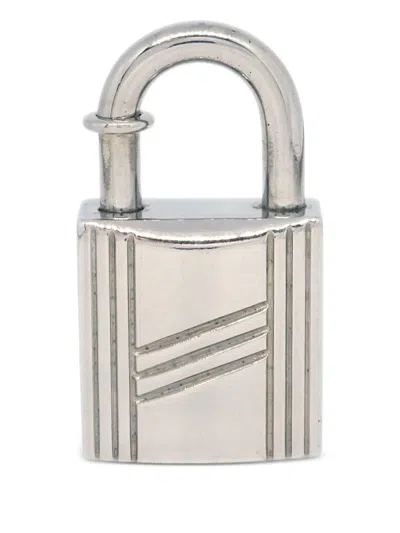 Pre-owned Hermes 1998 Année Arbre Padlock In Silver