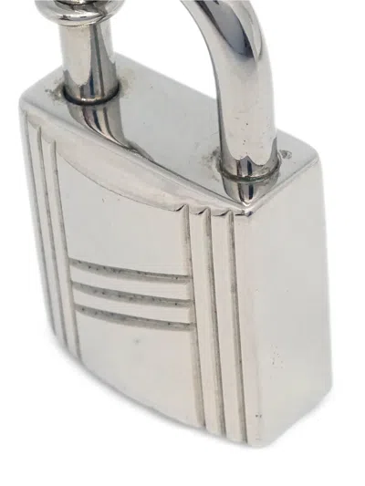 Pre-owned Hermes 1998 Année Arbre Padlock In Silver