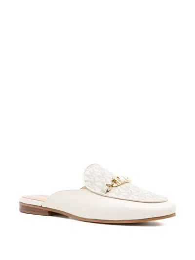 Michael Kors Mandy Leather And Signature Logo Moccasin Loafer In Pink