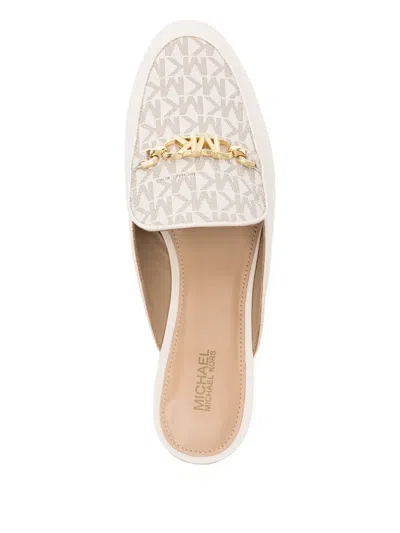 Michael Kors Mandy Leather And Signature Logo Moccasin Loafer In Pink