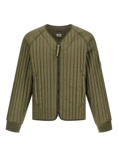 C.p. Company C. P. Company Ribbed Down Jacket In Green