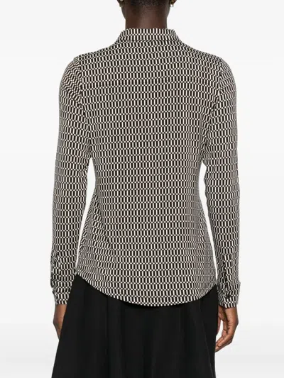 Marc O'polo Geometric-pattern Button Shirt In Black