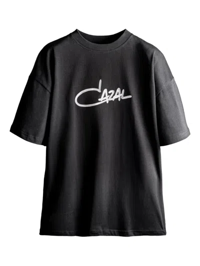 Cazal Signature-logo T-shirt In Black