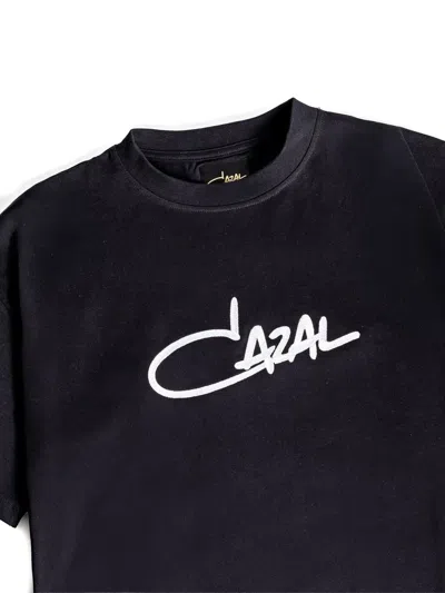 Cazal Signature-logo T-shirt In Black