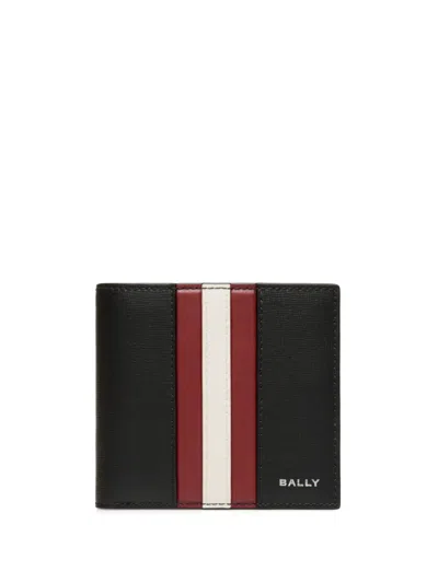 Bally Block Texture Bi-fold Wallet In Black