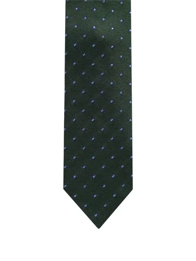 Corneliani Geometric-pattern Tie In Green