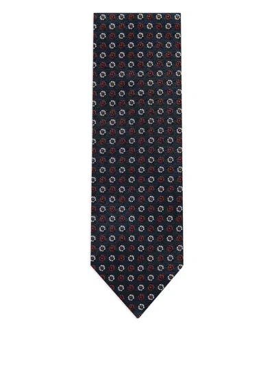 Corneliani Floral-pattern Tie In Blue