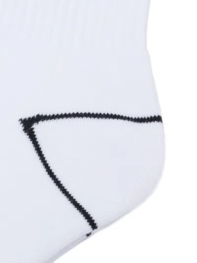 Ader Error Embroidered Logo-patch Socks In White