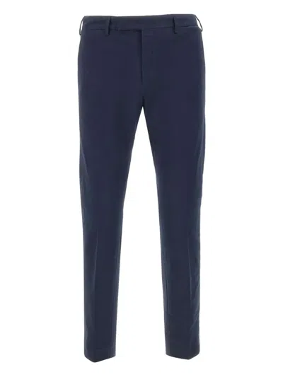 Pt Torino Tailored Trousers With Belt Loops And Pockets In Blue