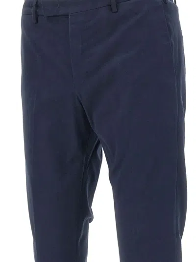 Pt Torino Tailored Trousers With Belt Loops And Pockets In Blue