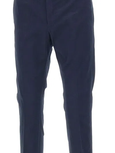 Pt Torino Tailored Trousers With Belt Loops And Pockets In Blue