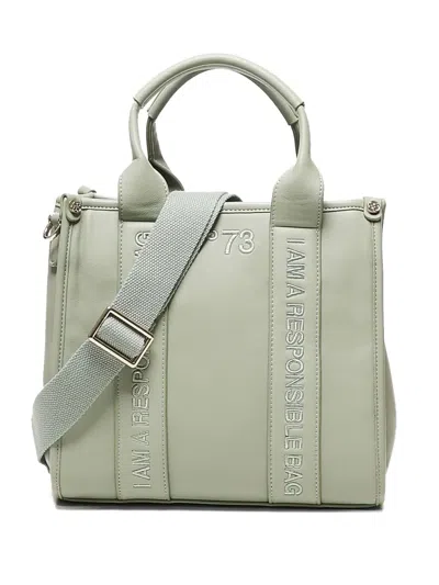 V73 Logo-embroidered Cross Body Bag In Green