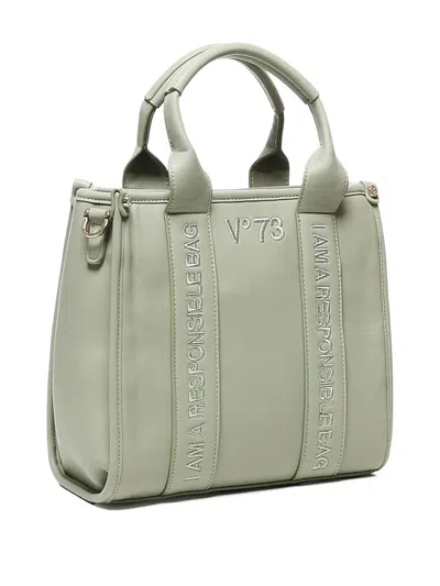 V73 Logo-embroidered Cross Body Bag In Green