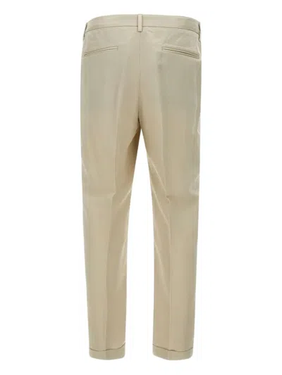 Devore Pleated-front Trousers In Neutral