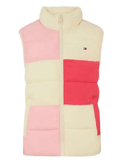 Tommy Hilfiger Junior Colour-block Quilted Gilet In Multi