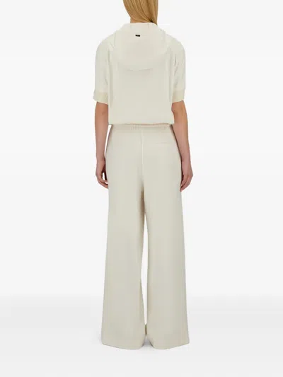 Herno Resort Trousers In Cotton Feel With Drawstring In Brown