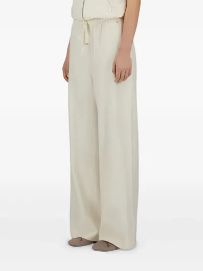 Herno Resort Trousers In Cotton Feel With Drawstring In Brown