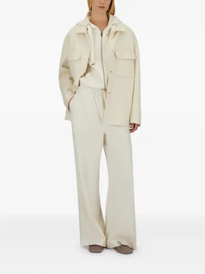 Herno Resort Trousers In Cotton Feel With Drawstring In Brown