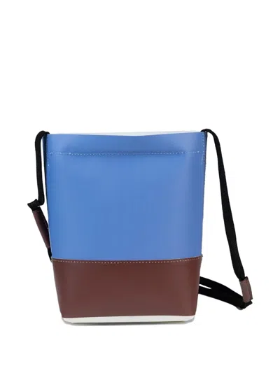 Marni Borsa A Tracolla Con Logo Colorblock In Blue