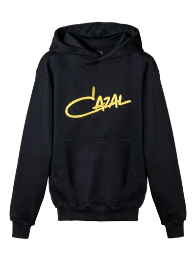 Cazal Embroidered Hoodie In Black
