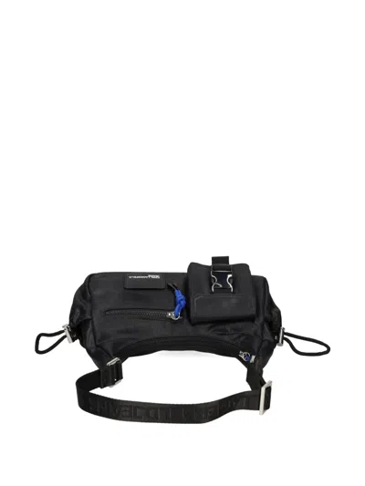 Karl Lagerfeld Jeans Small Utility Coated Denim Shoulder Bag In Black