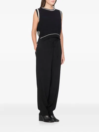 Y's Pants With Drawstrings In Black