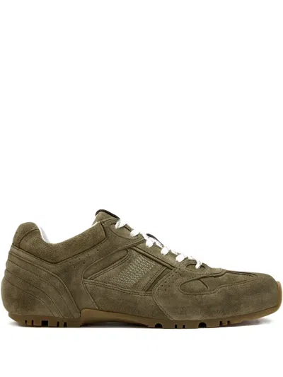Alohas Tb.56 Suede Cream Leather Sneakers In Green