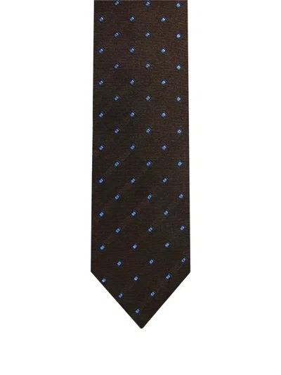 Corneliani Patterned Tie In Brown
