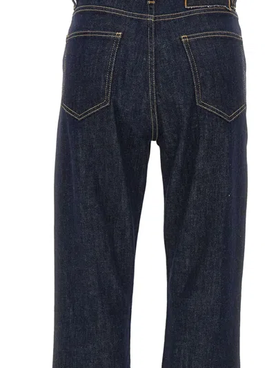 Iceberg Embossed Patch Denim Jeans In Blue