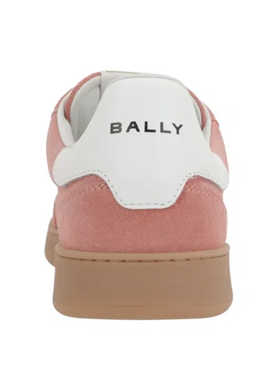 Bally Bocage Stripe Suede Sneakers In Pink