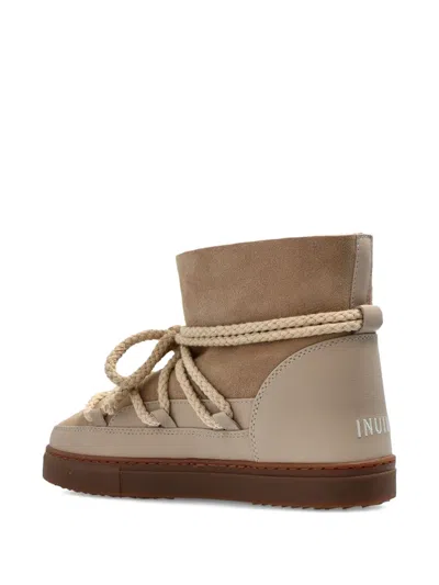 Inuikii Rope-lace Suede Boots In Brown