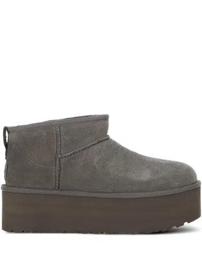 Ugg Stivaletto Donna Classic Ultra Mini Con Plateau Sand In Gray