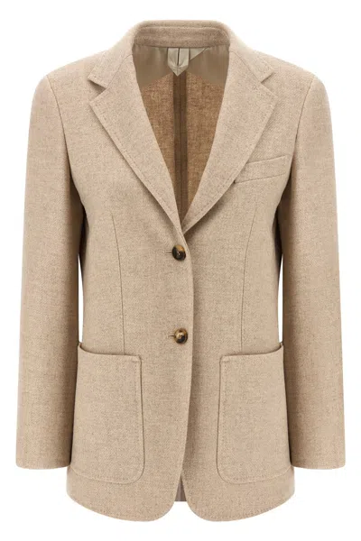 Max Mara Single-breasted Blazer In Neutral
