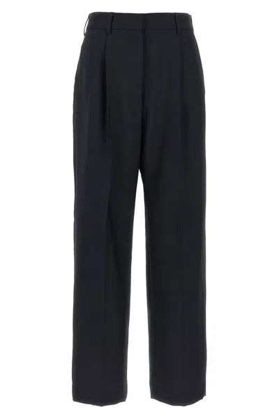 Blazé Milano Pleated Pocket Straight Trousers In Blue