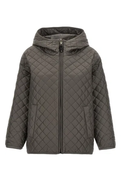 Max Mara The Cube 'leo' Reversible Jacket In Gray