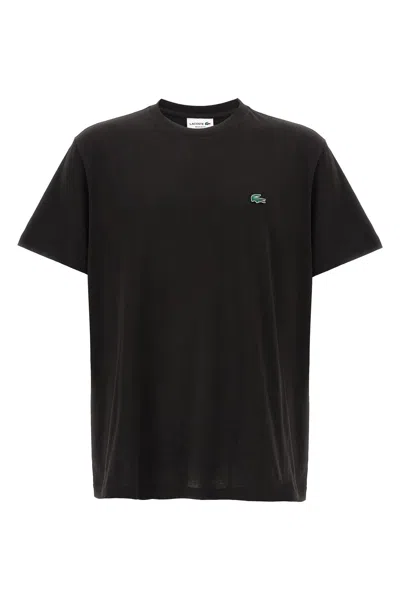 Lacoste Croc Crew-neck T-shirt Regular Fit In Black
