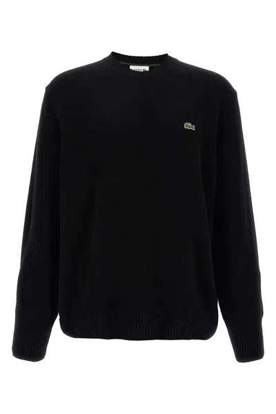 Lacoste Pullover In Cotone Nero In Black