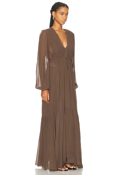 Isabel Marant Étoile Isabel Marant Etoile Briane' Khaki Viscose Dress Women In Brown