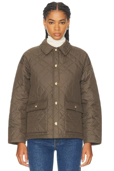 Nili Lotan Quilted Casual Jacket In Green