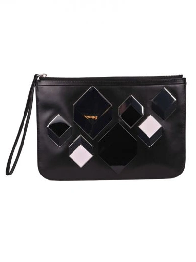 Pierre Hardy Prism Clutch In Nero/argento