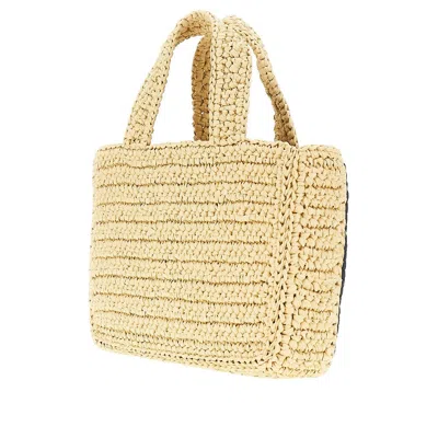 Valentino Garavani Viva Superstar Crochet Small Tote Bag In Neutral