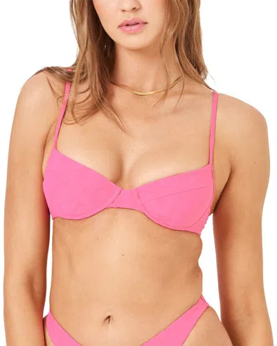 L*space Lspace Stella Underwire Bikini Top In Pink
