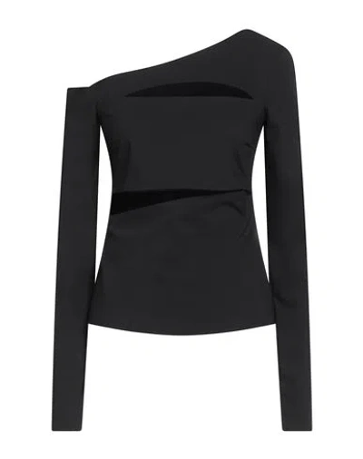 Patrizia Pepe Woman Top Black Size 2 Polyamide, Elastane In Black