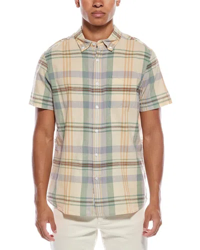 Grayers Classic Madras Plaid Shirt In Blue Cream In Neutral