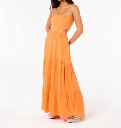 Rip Curl Premium Surf Strapless Cutout Maxi Dress In Orange