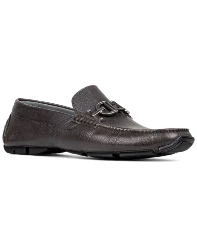 Donald Pliner Men Dacio Driver Grey Leather Casual In Black