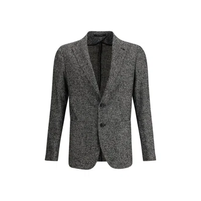 Tagliatore Wool Blazer In Gray