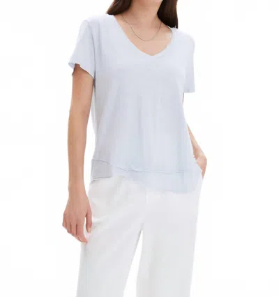 Chrldr Ava Short Sleeve Tee In Limestone In White